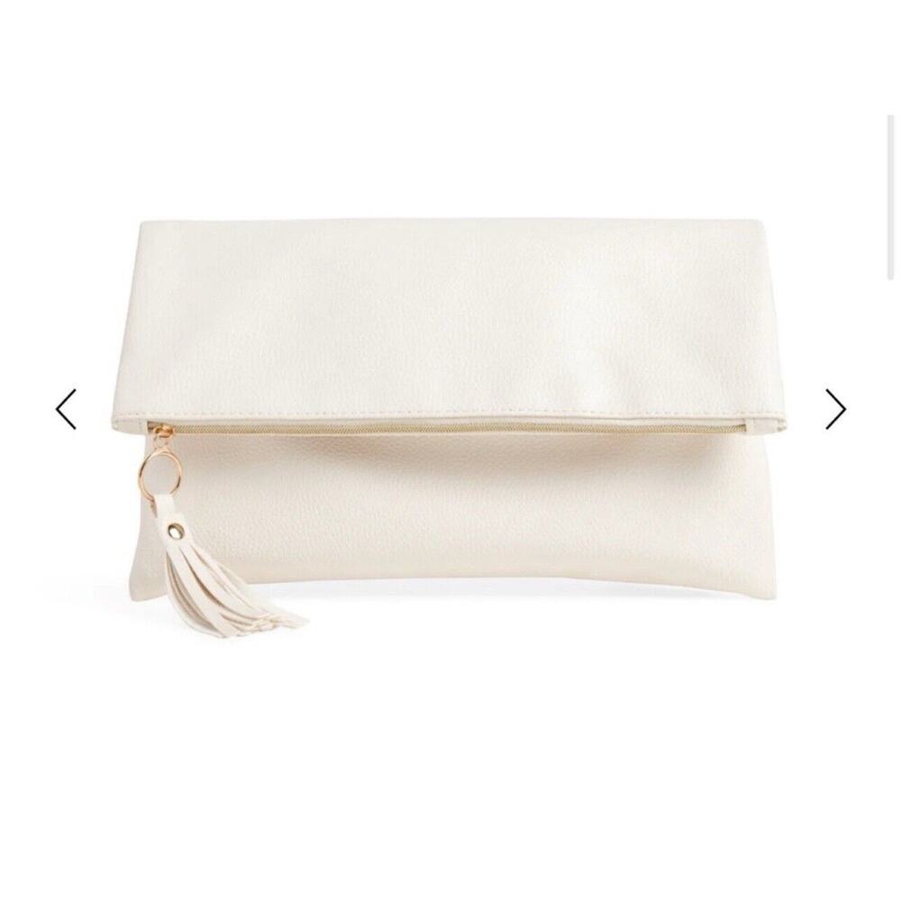 Rachel Miriam Winter White Clutch Bag Purse $148 Retail - New in SEALED Package
